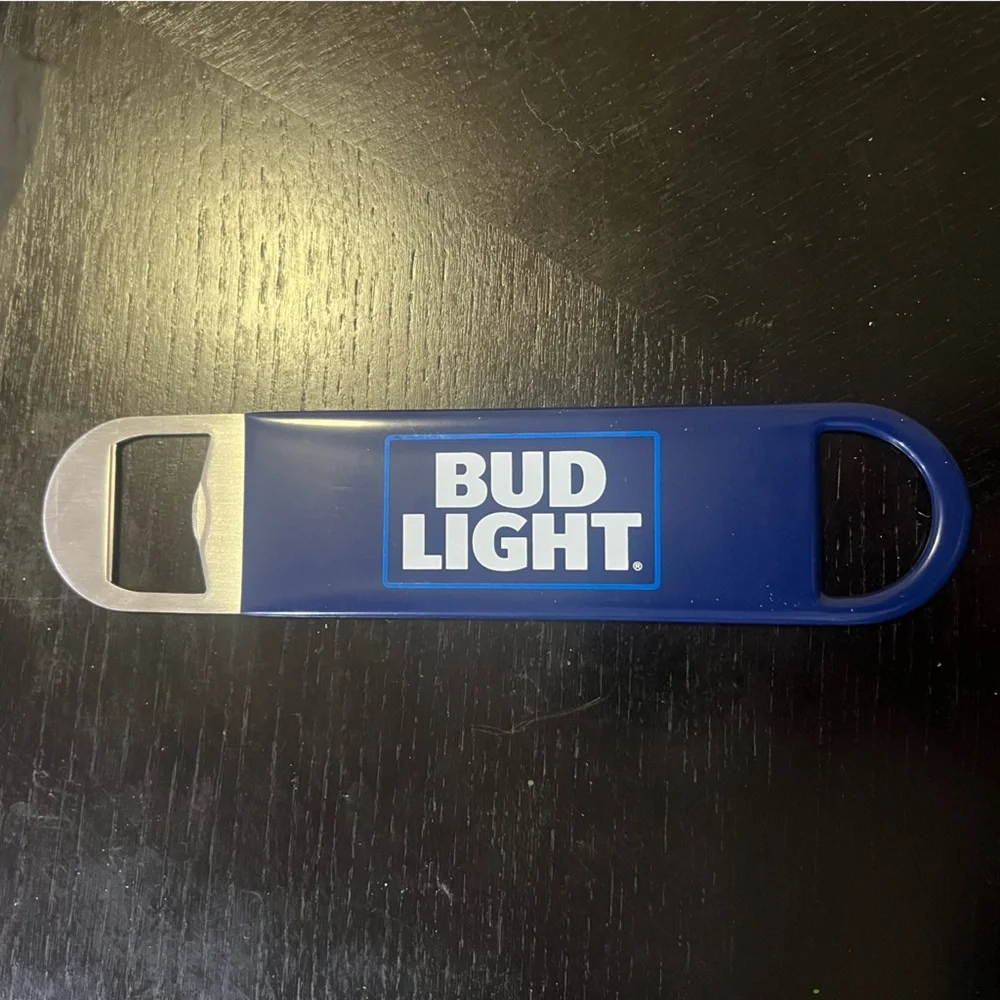 Bud Light Blue Bottle Opener double sided logo